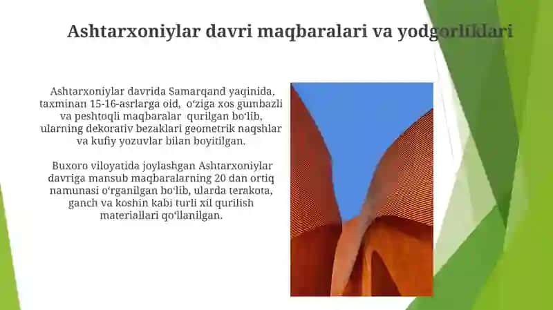 Ashtarxoniylar davri maqbaralari va yodgorliklari 3
