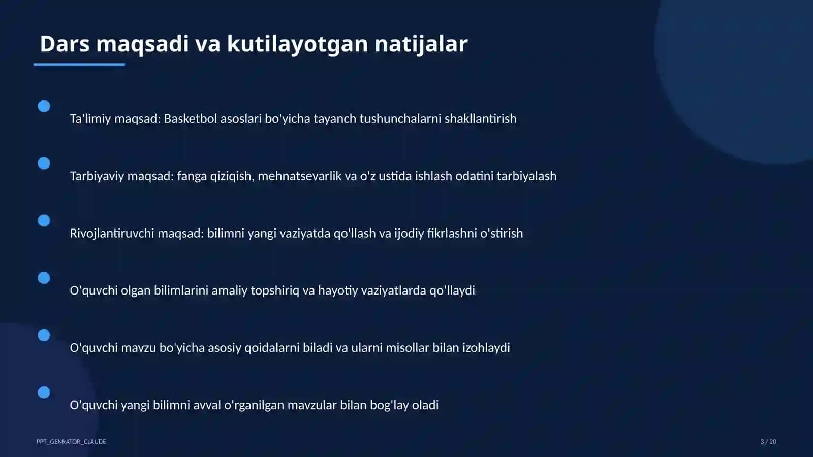 Basketbol asoslari (5-sinf) 3
