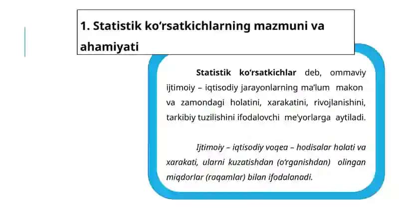 Statistik ko‘rsatkichlar 3