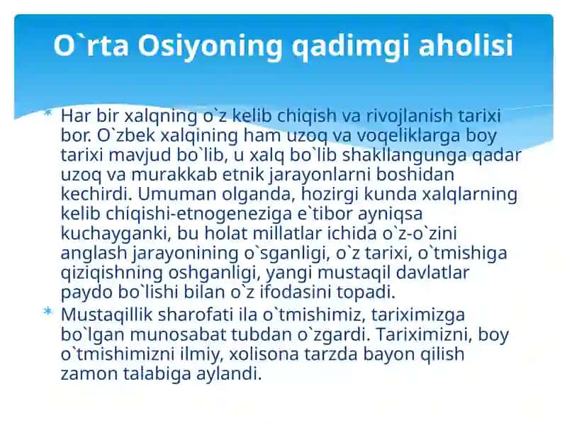 O'zbek xalqlarining etnogenezi 3