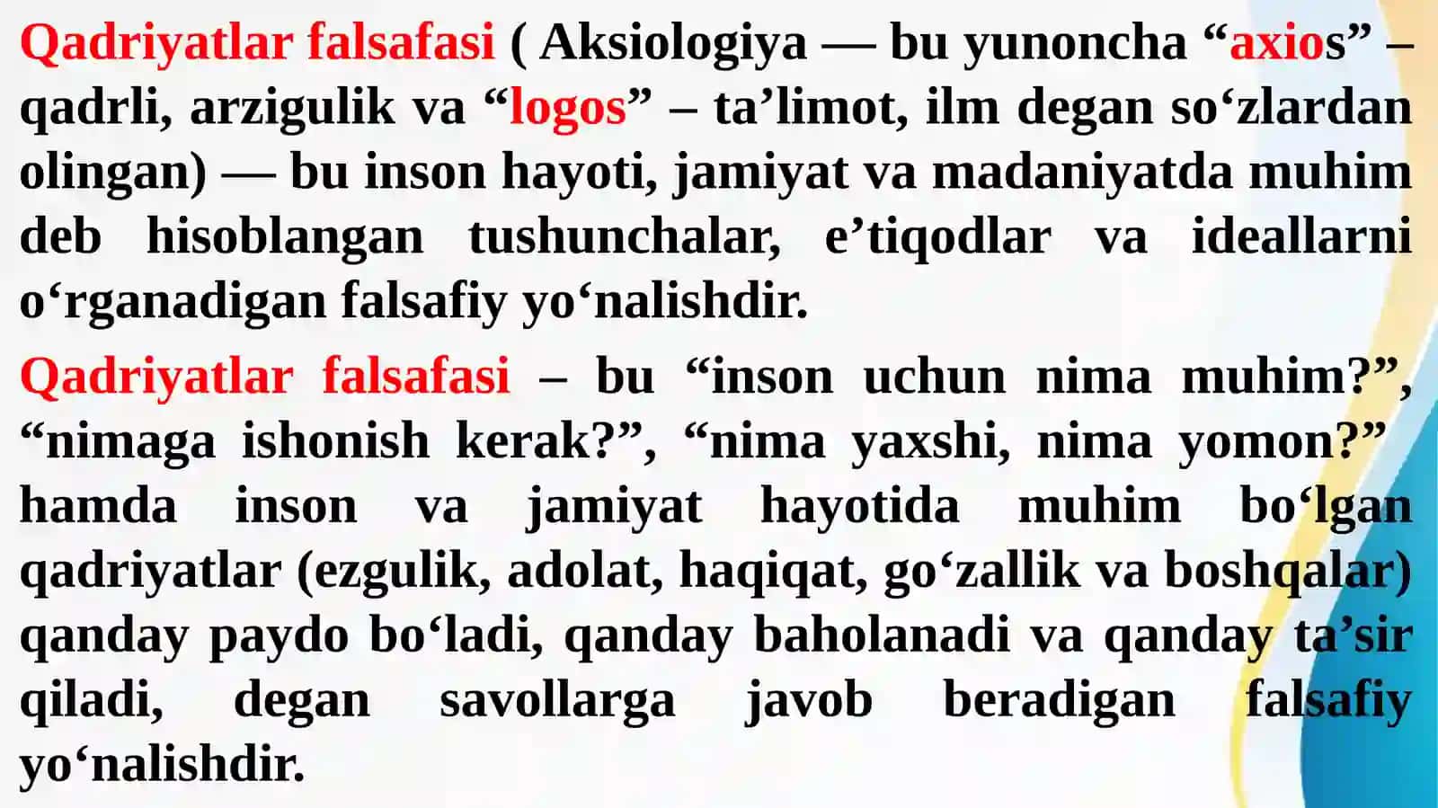 QADRIYATLAR FALSAFASI (AKSIOLOGIYA) 3