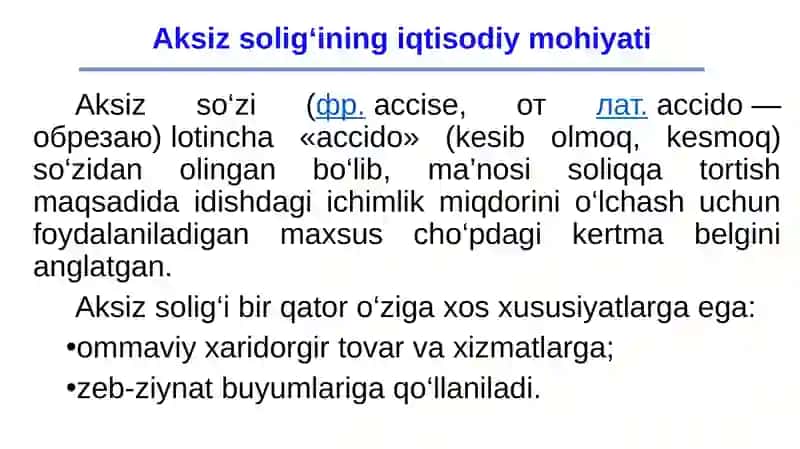 AKSIZ SOLIG‘I 3