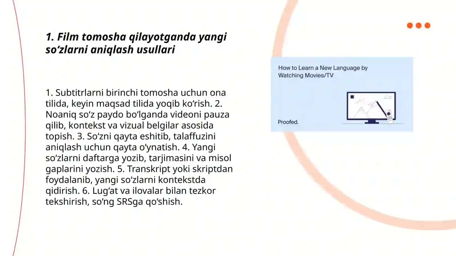 Yangi soʻzlar yozish texnikasi 3