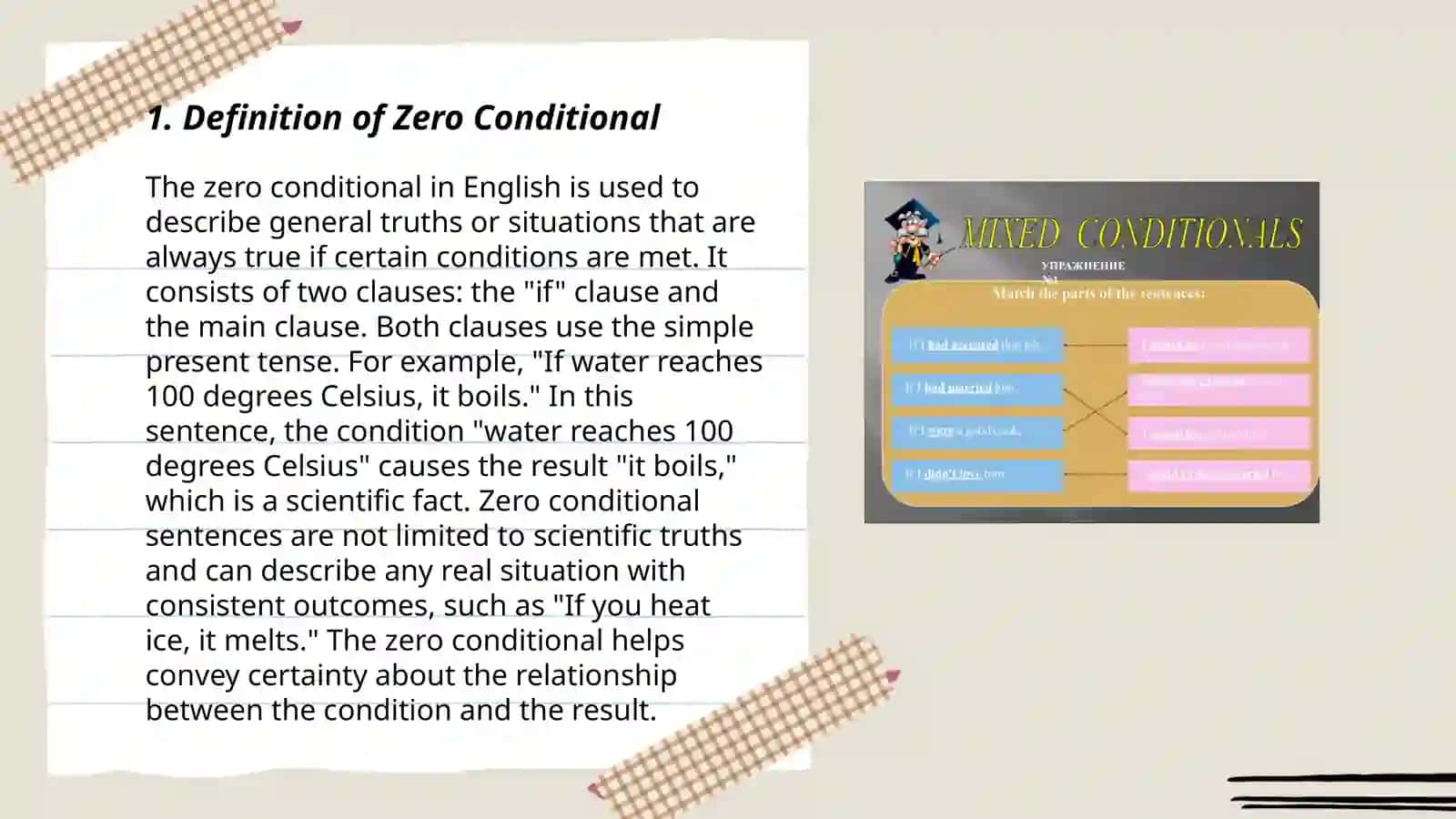 Zero conditional and first conditional 3