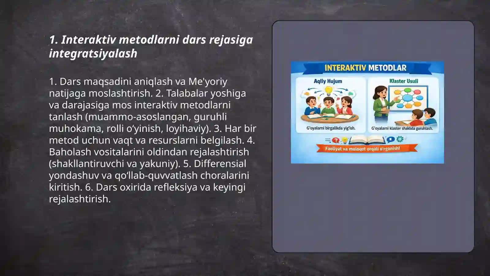 Interaktiv metodlarni qo’llash 3