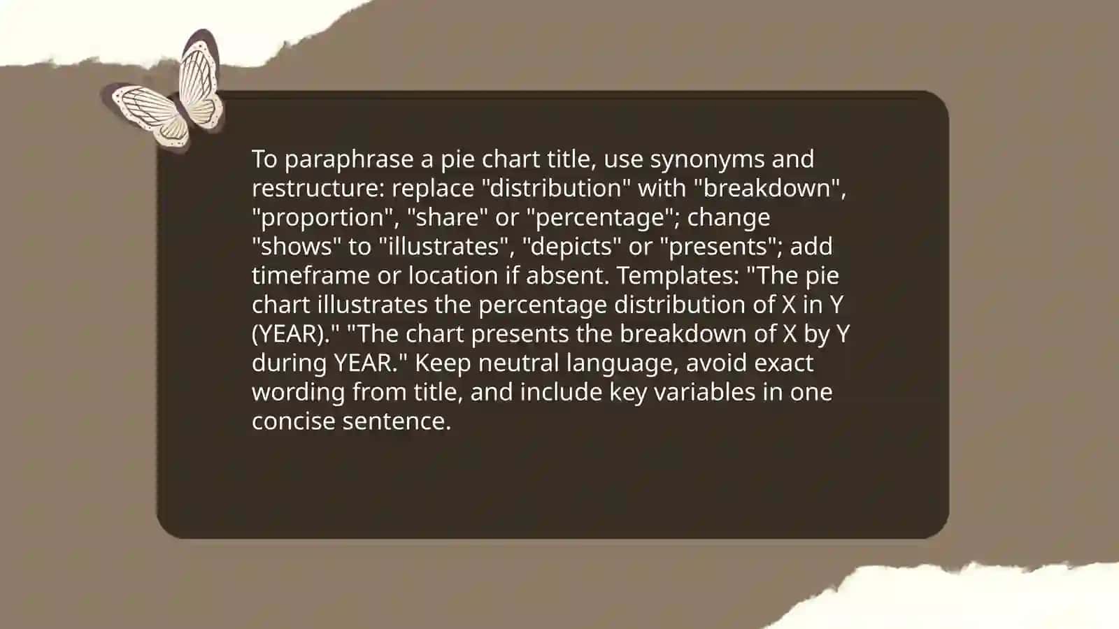Writing "Pie chart" 3