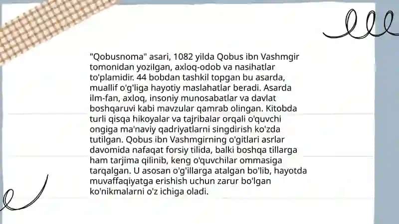 Qobusnoma 3