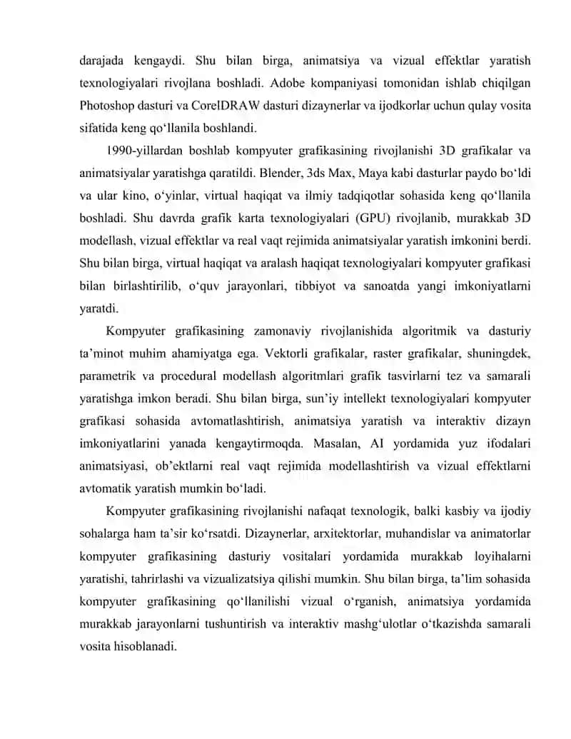 Kompyuter grafikasining dasturiy ta’minoti 3