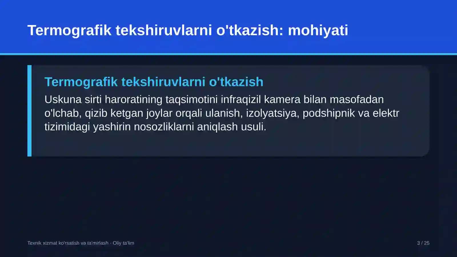 Sholichilikda termografik tekshiruvlarni o'tkazish 3