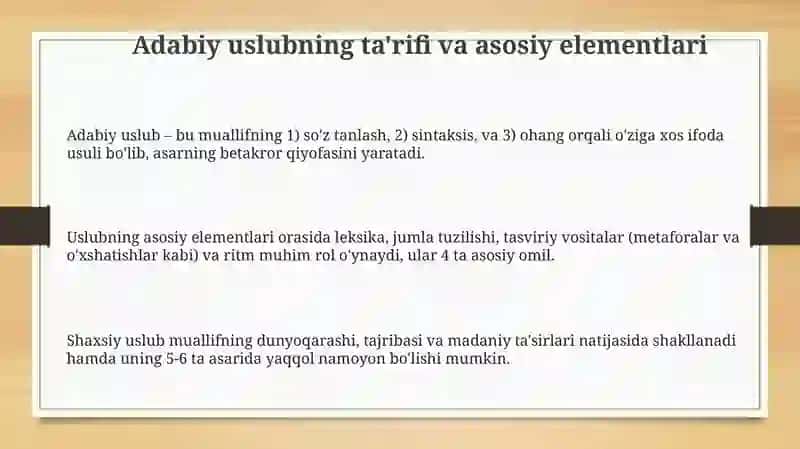 Badiiy uslub 3