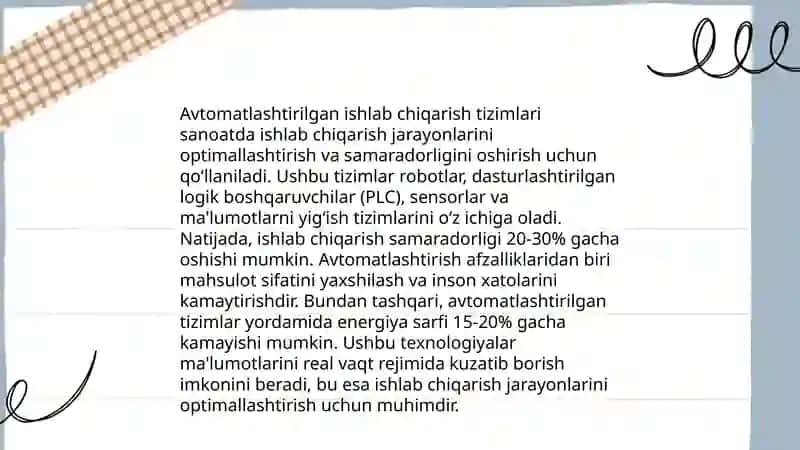 Avtomatlashtirilgan ishlab chiqarishda moslamalar 3