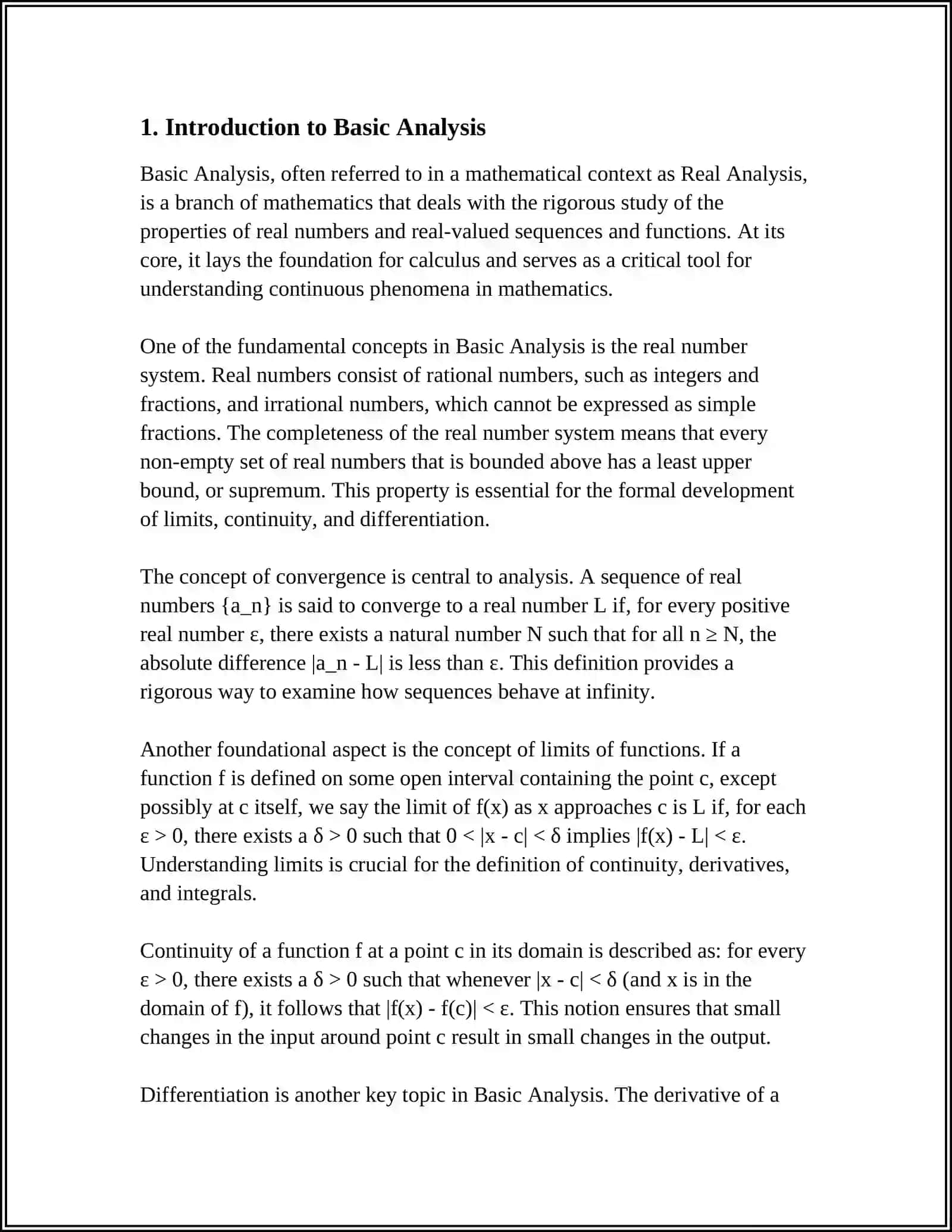 Basic Analysis of the Work 3