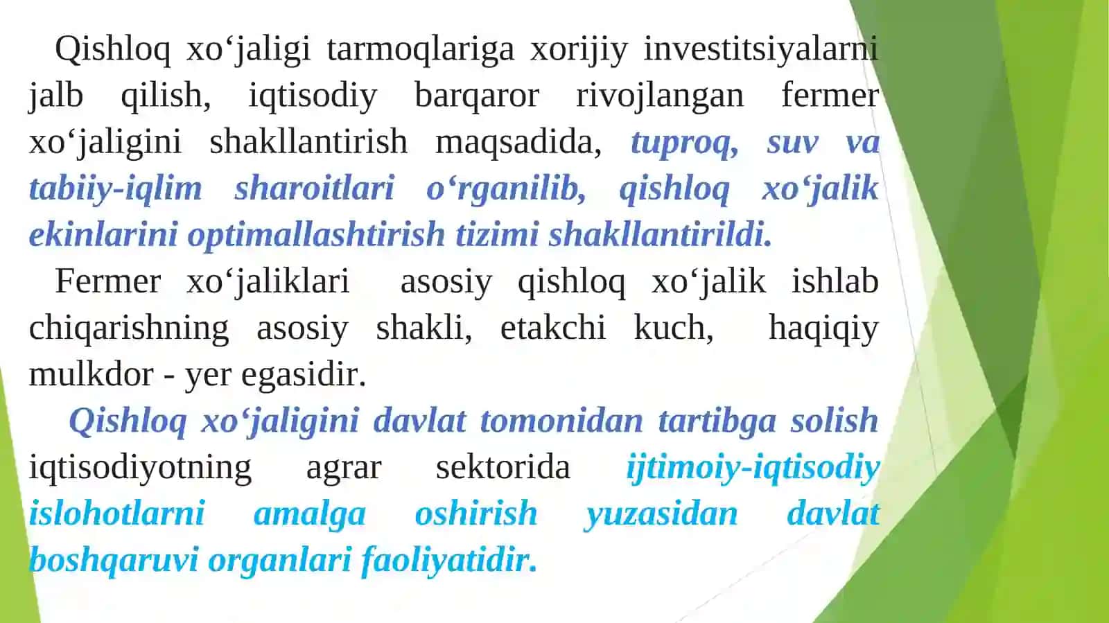 Qishloq xo‘jalik faoliyatini davlat tomonidan tartibga solish 3