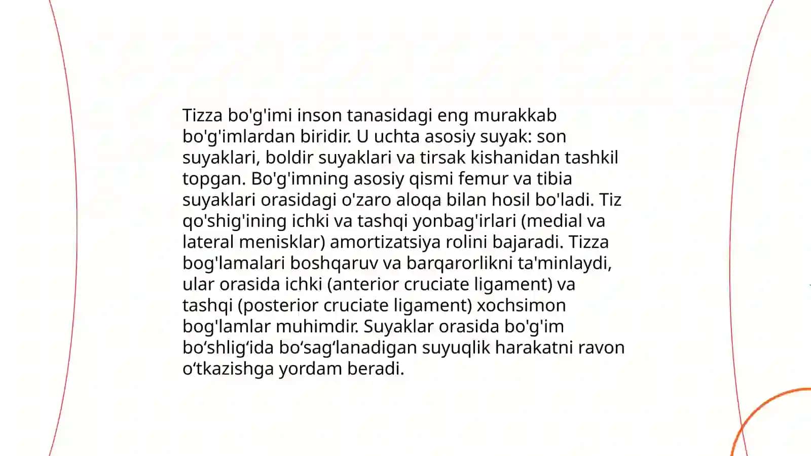 Tizza bo'g'imi 3