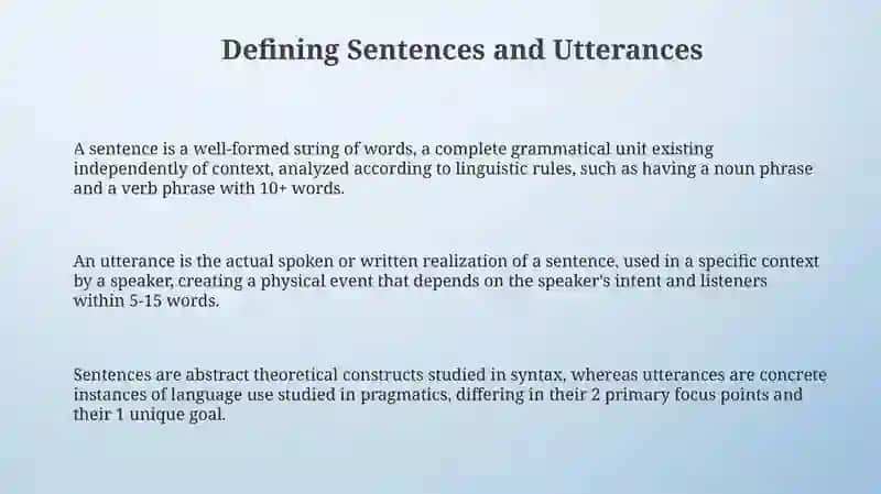 Sentence and Utterance 3