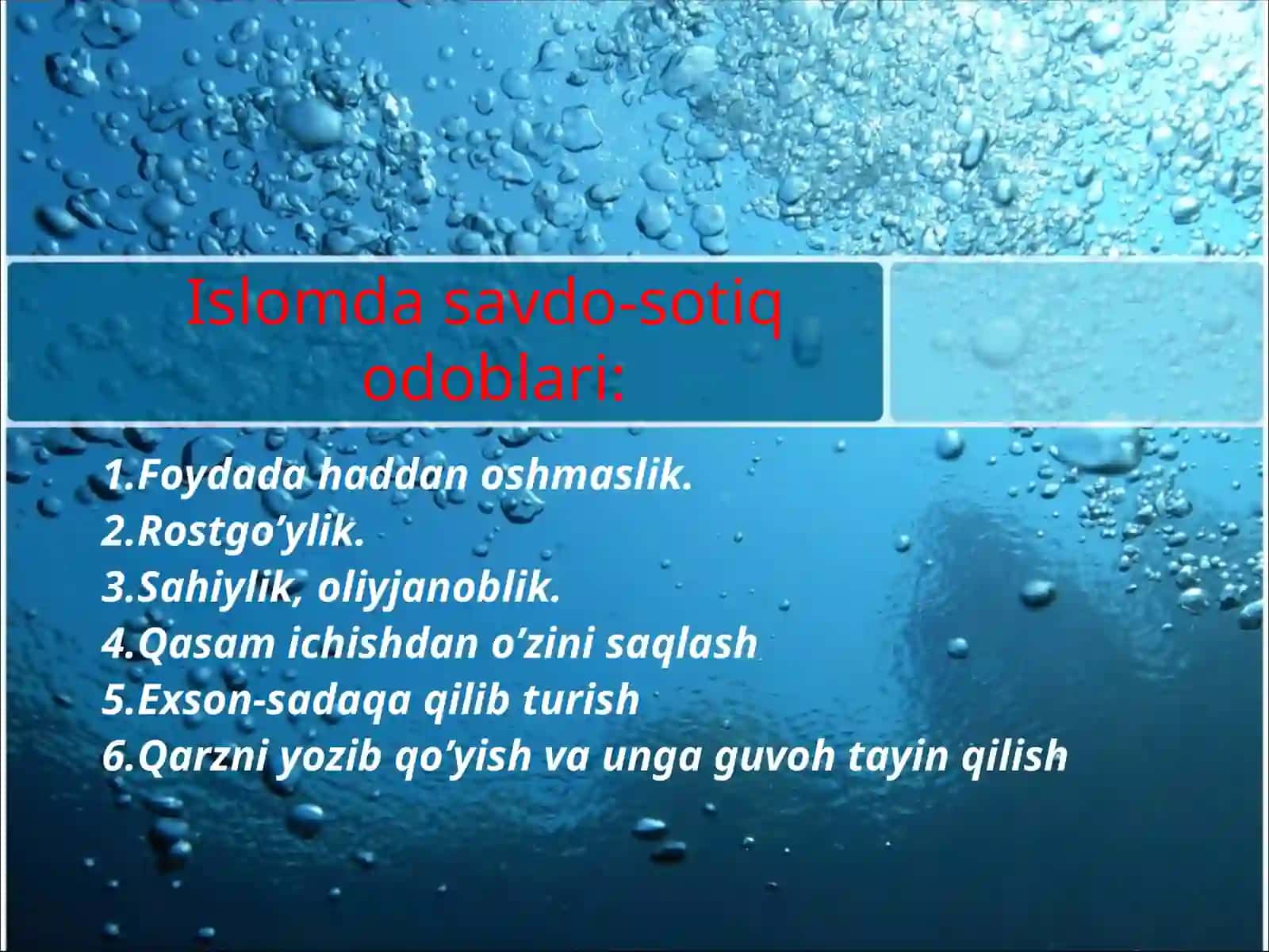 Islomda savdo-sotiq masalasi 3