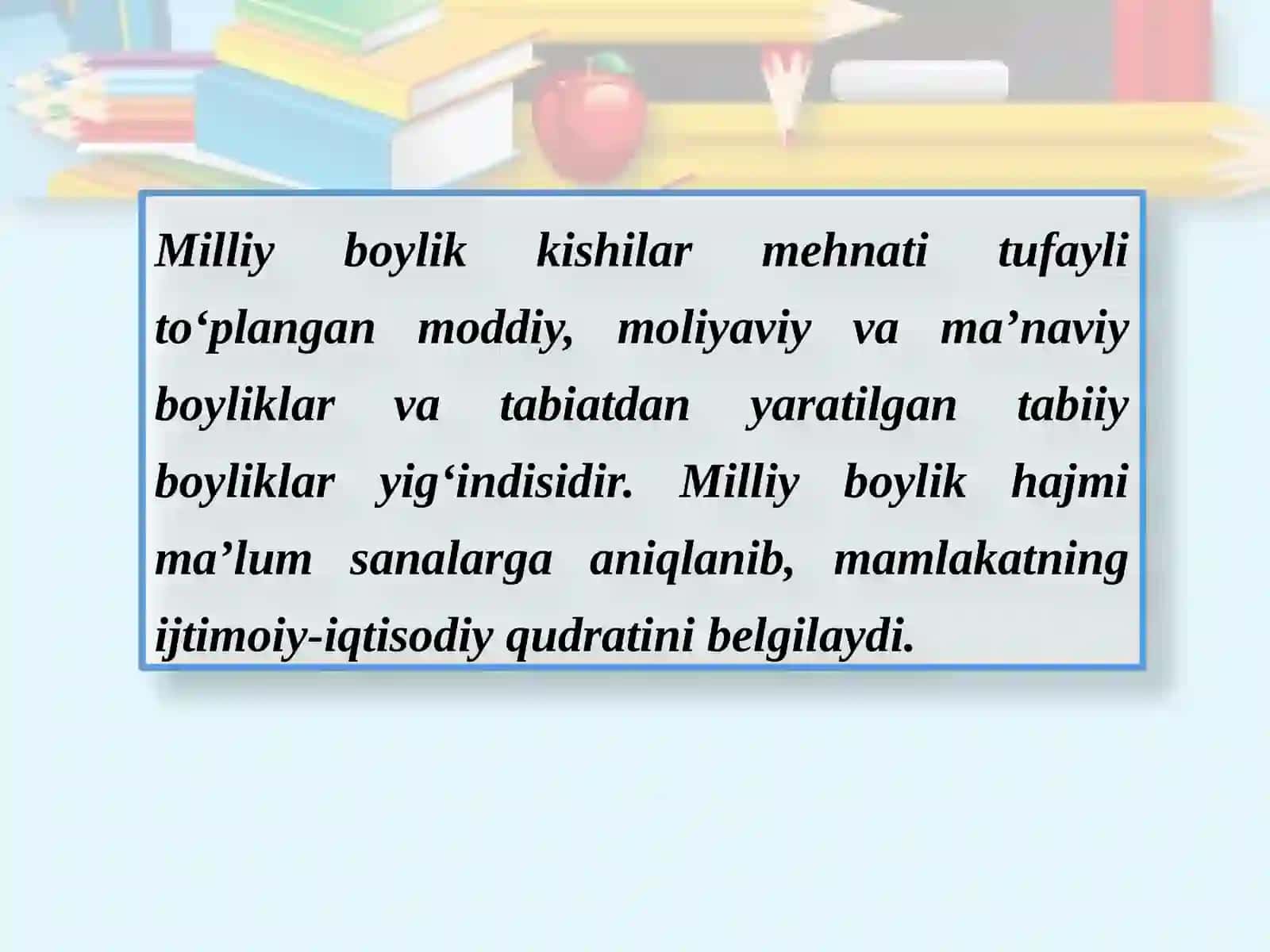 MILLIY BOYLIK STATISTIKASI 3