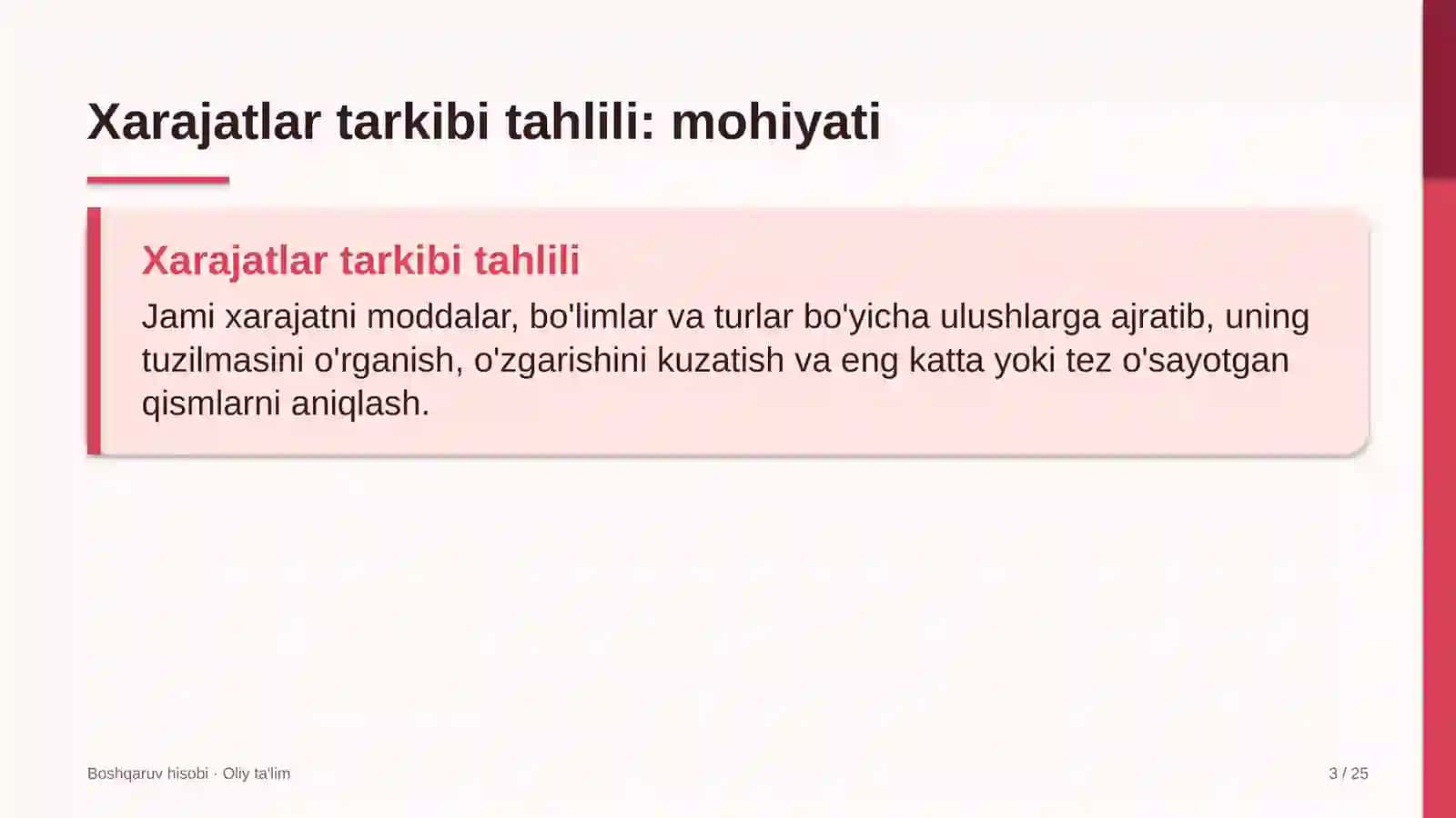 chiqindilarni qayta ishlash korxonalarida xarajatlar tarkibini tahlil qilish 8408 3