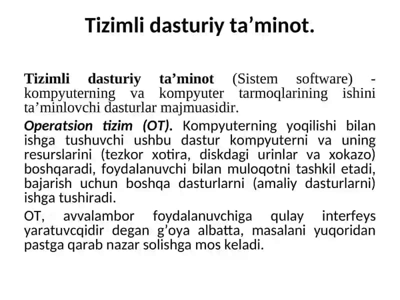 Arxitektura va qurilish soxasidazamonaviy kompyutеrlarning dasturiy ta`minoti 3