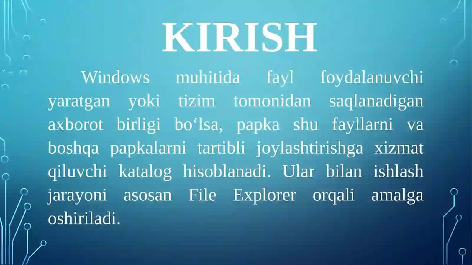 Windowsda fayl va papkalar bilan ishlash 3