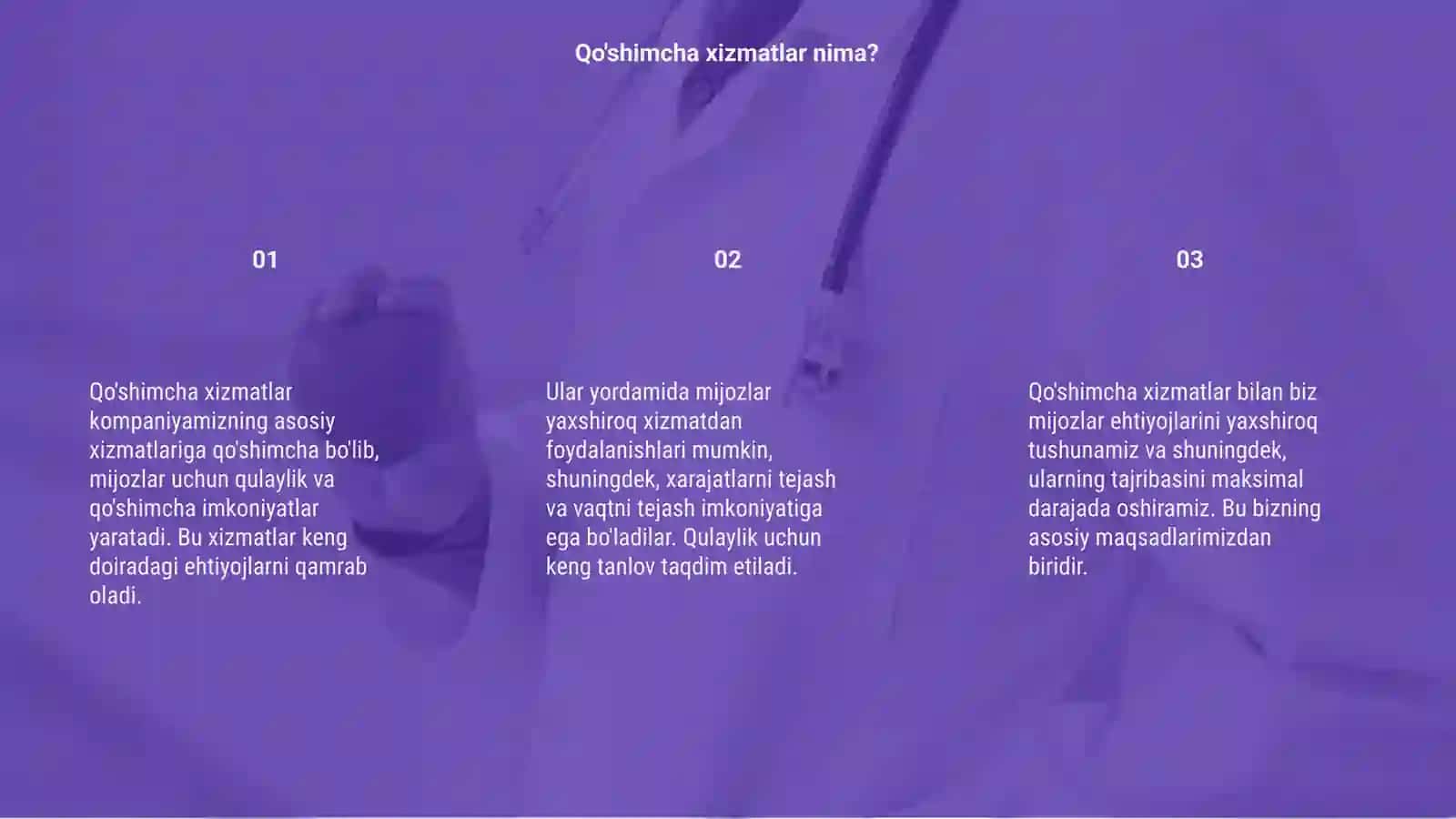 Qo'shimcha xizmatlar 3