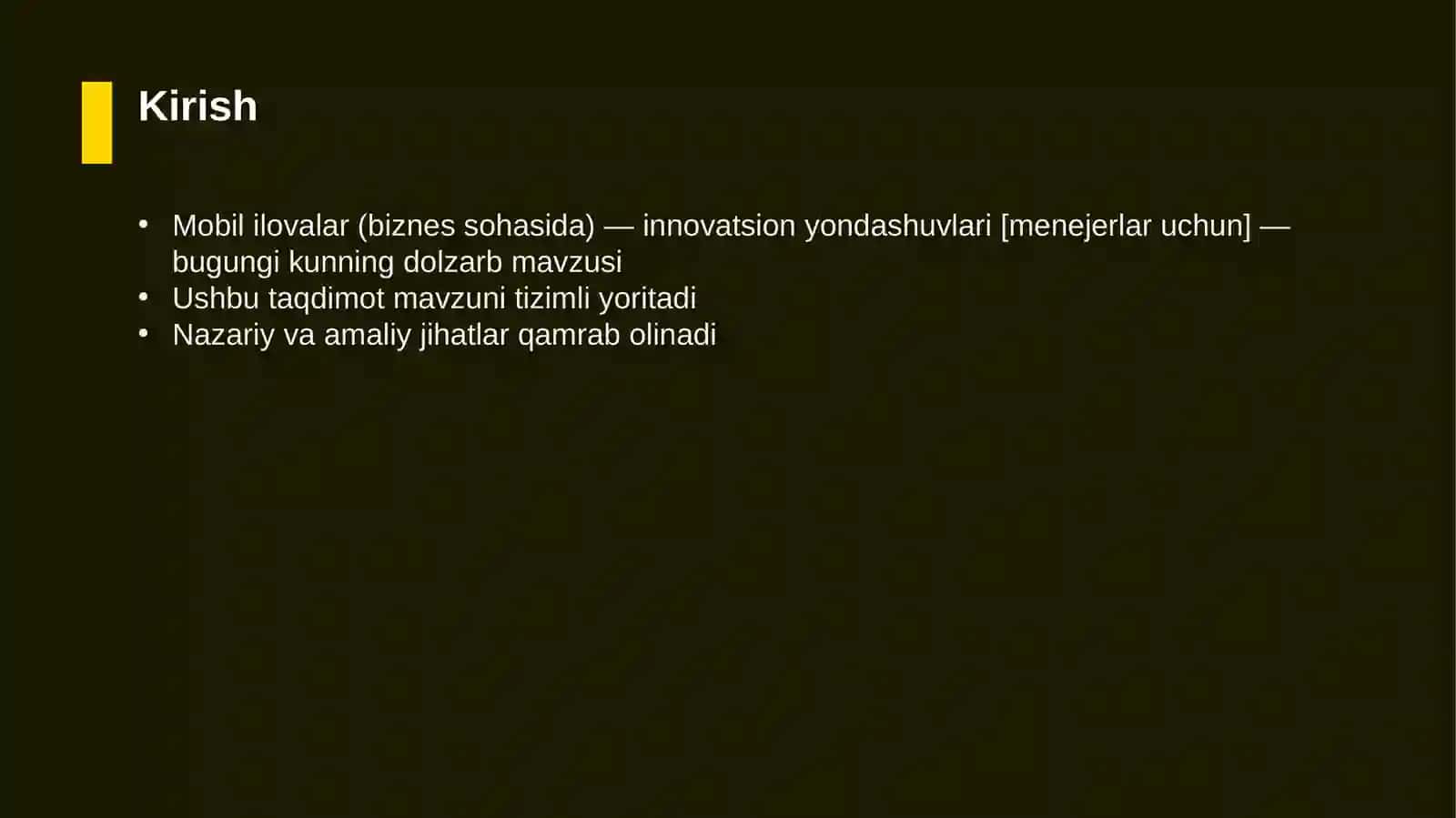 Mobil ilovalar (biznes sohasida) — innovatsion yondashuvlari [menejerlar uchun] 3