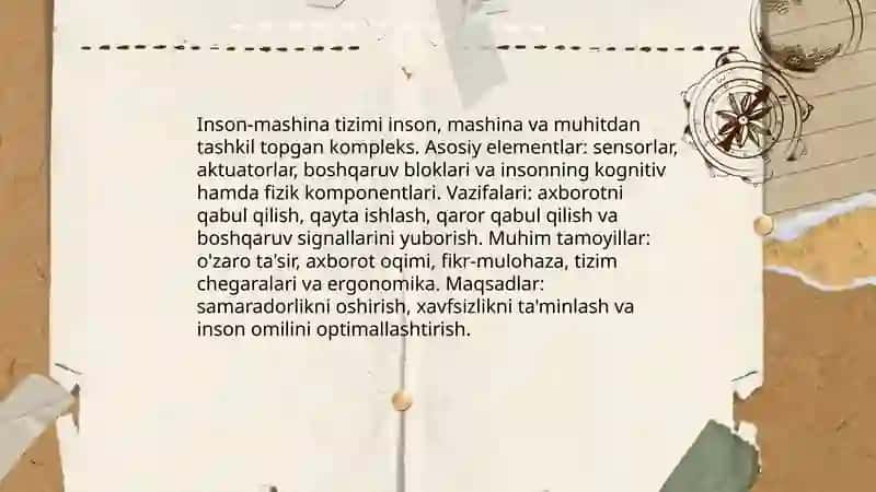 Inson mashina tizimi 3