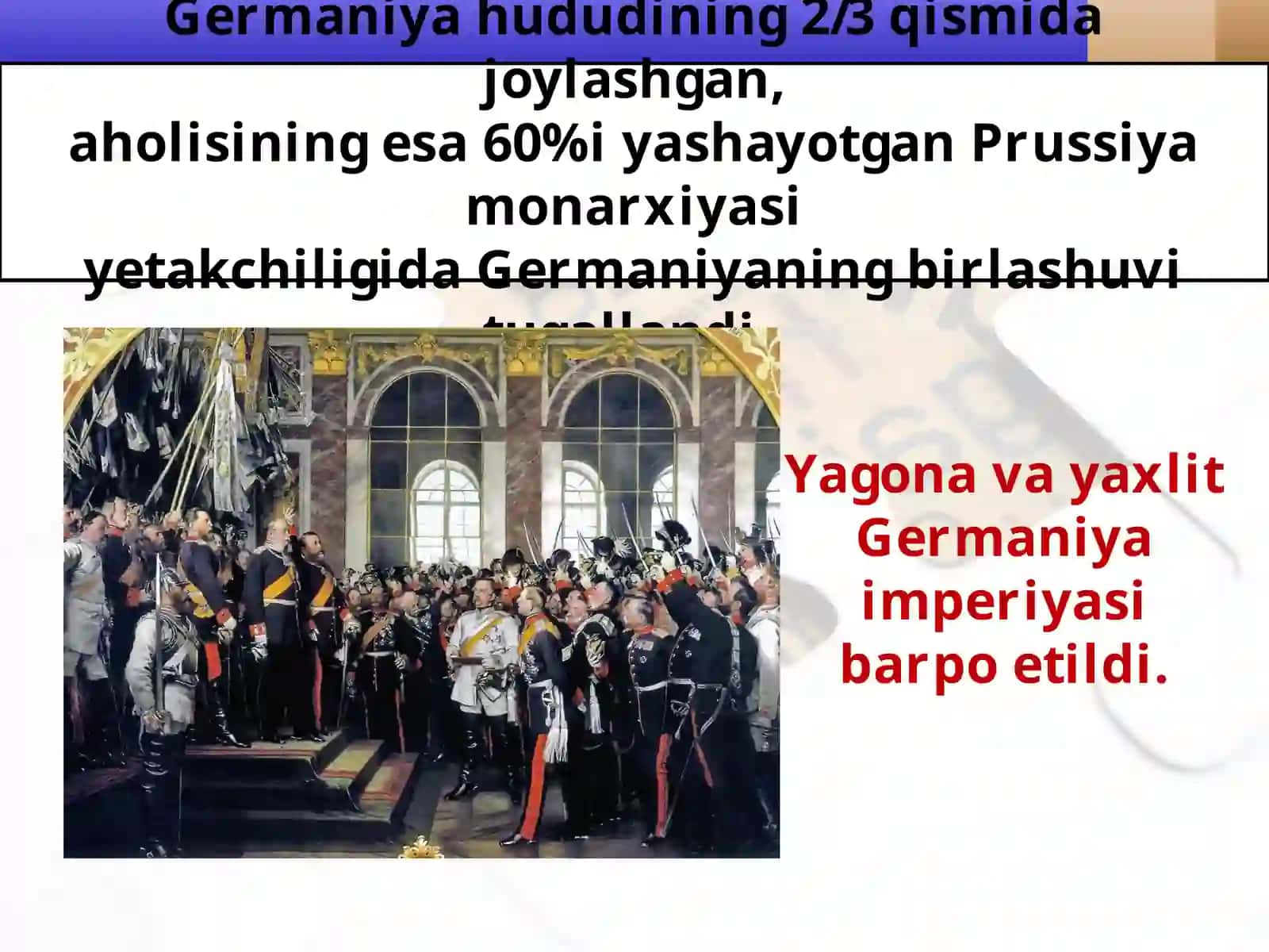 XX asr boshlarida Germaniya Imperiyasining Tashkil Topishi 3