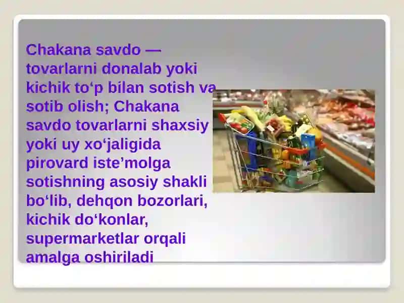 Chakana ulgirji savdo hisobi 3