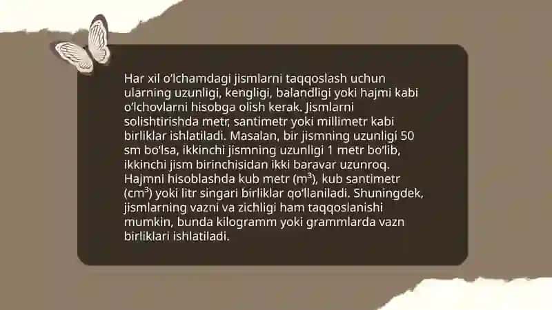 O'lchamlar Farqlashning Ahamiyati 3