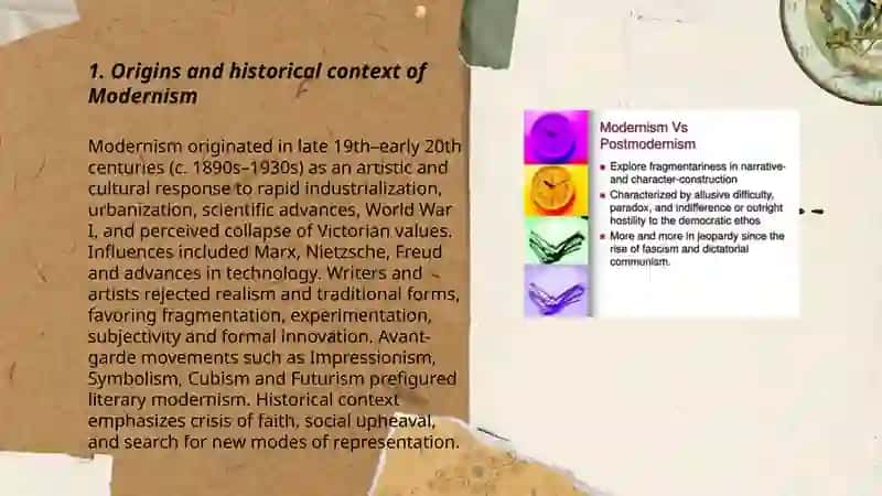 Modernism and postmodernism 3