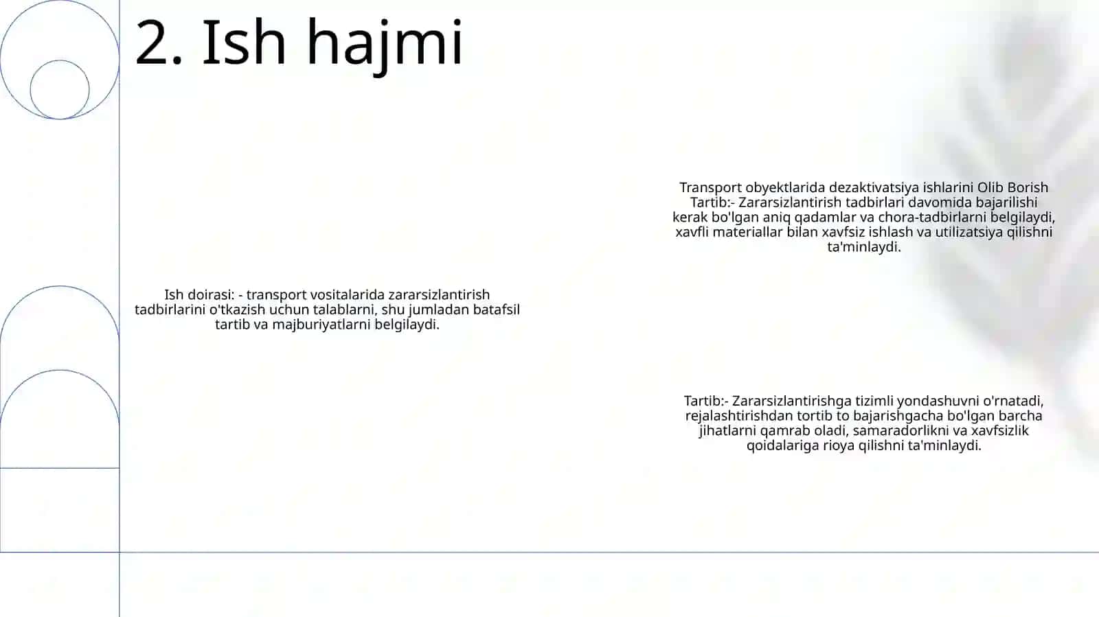 Transport Obyektlarida Dezaktivasiya Ishlarini Olib Borish Tartib 3