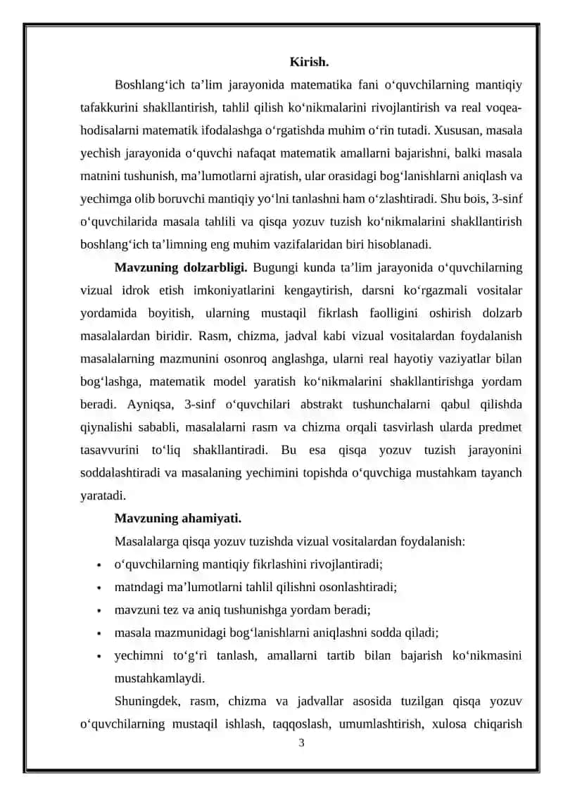 "MATHEMATICS TEACHING METHODOLOGY" 3