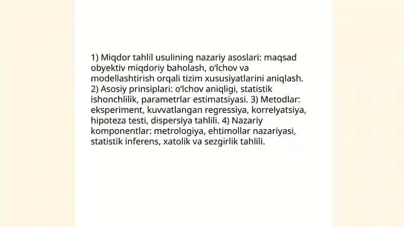 Miqdor tahlil usuli 3