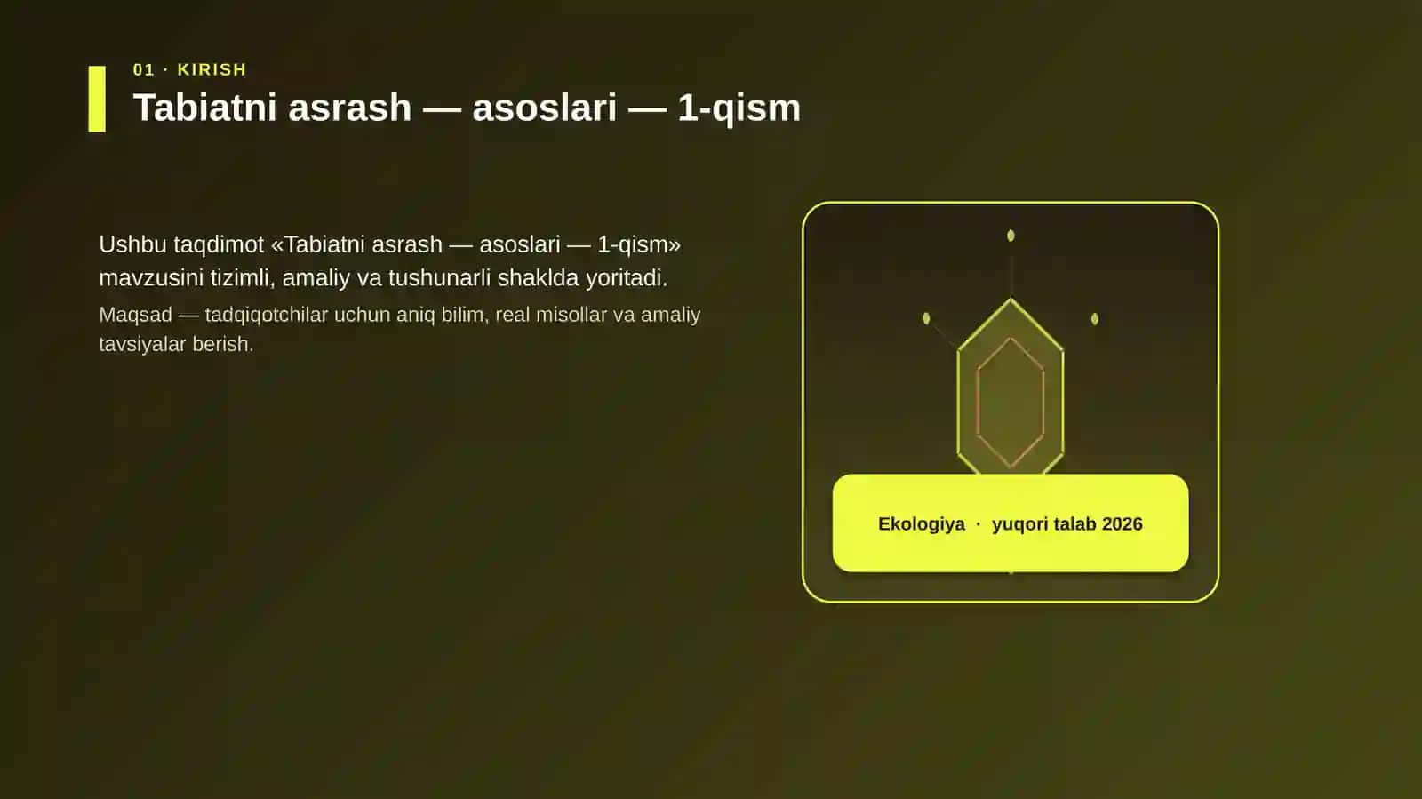 Tabiatni asrash — asoslari — 1-qism 3