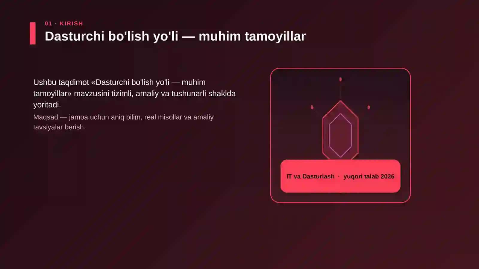 Dasturchi bo'lish yo'li — muhim tamoyillar 3