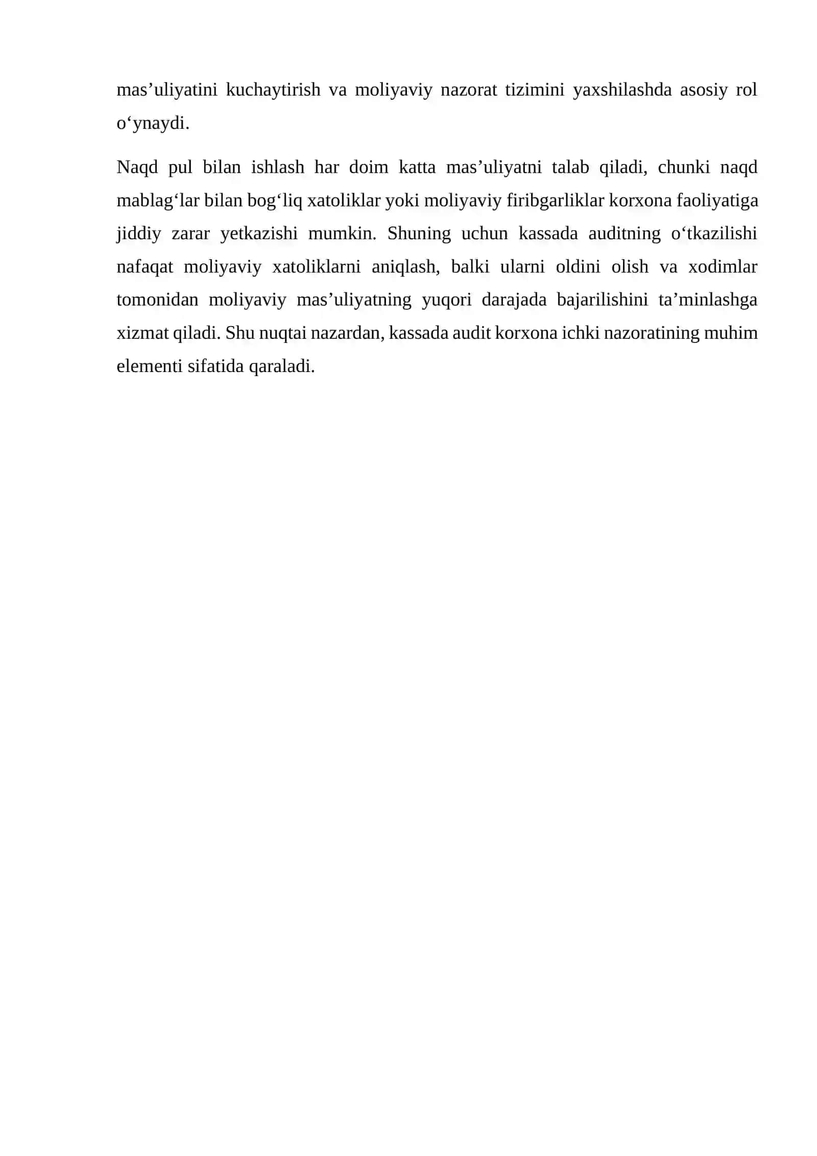 KASSADA AUDIT TEKSHIRUVI 3