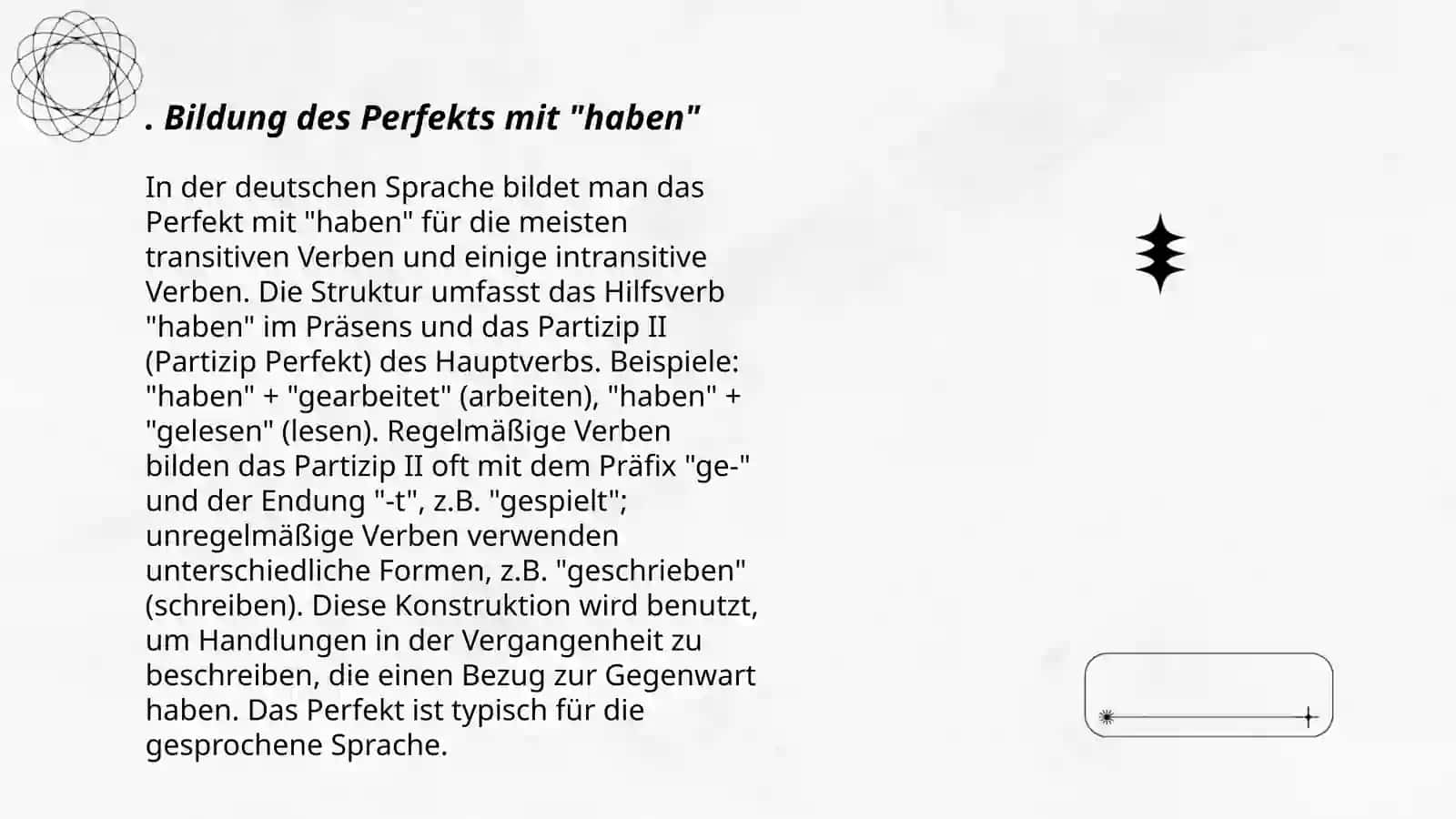 Perfekt mit haben 3