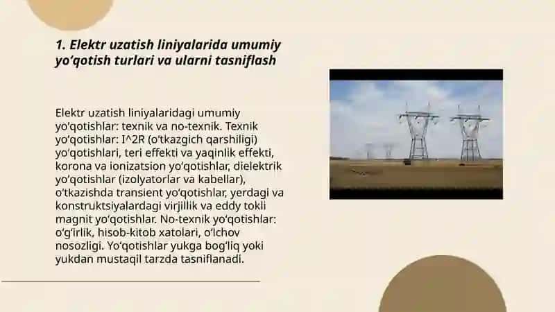 Elektr uzatish liniyalaridagi yõqotishlarni hisoblash va grafik kõrinishida tasvirlash 3