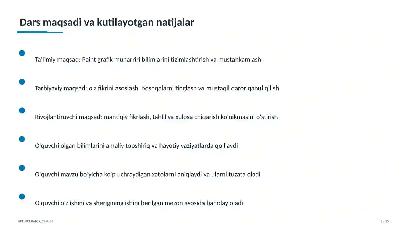 Paint grafik muharriri (5-sinf) 3