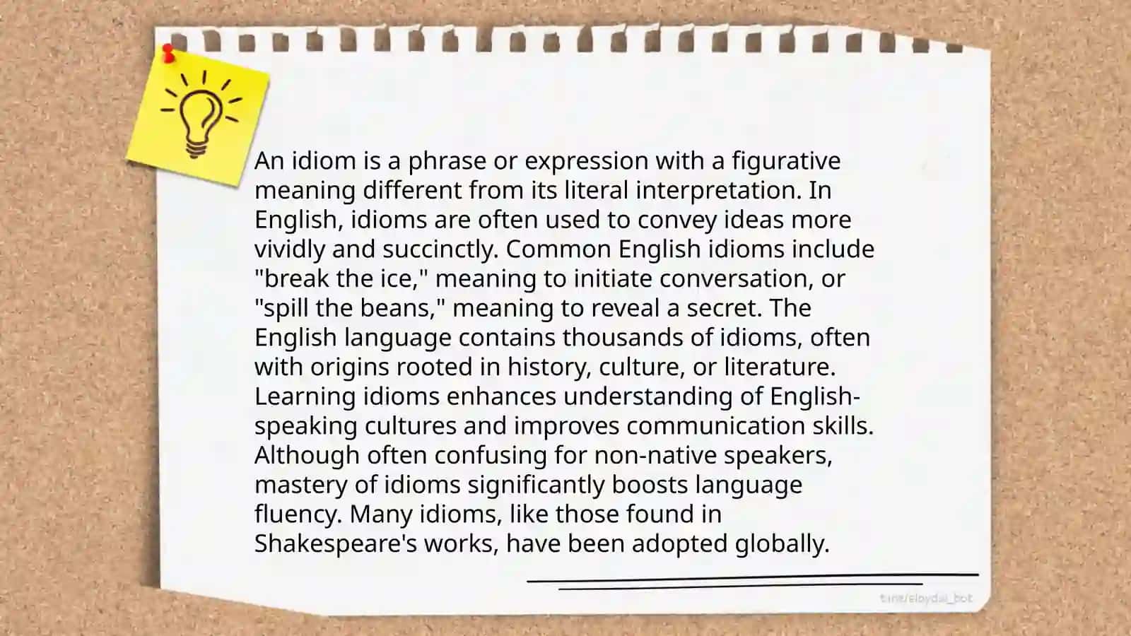 Idioms in English Language 3