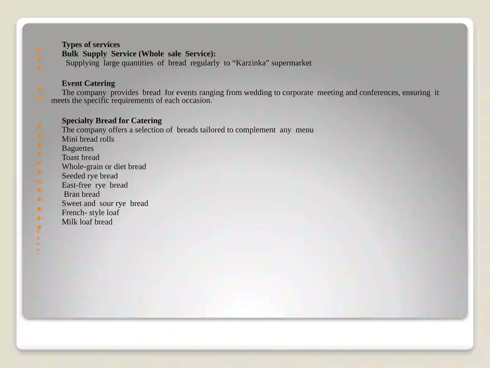 NONASH LTD (Bread Manufacturing) 3