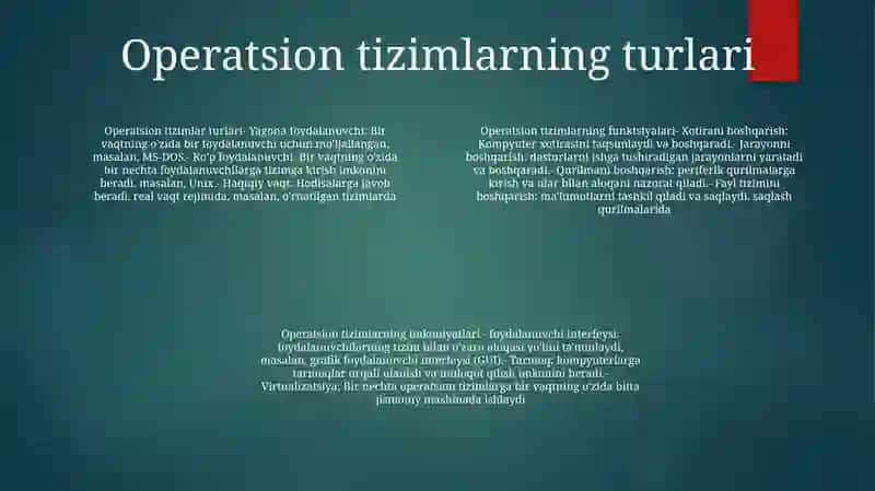 Operatsion tizimlar 3