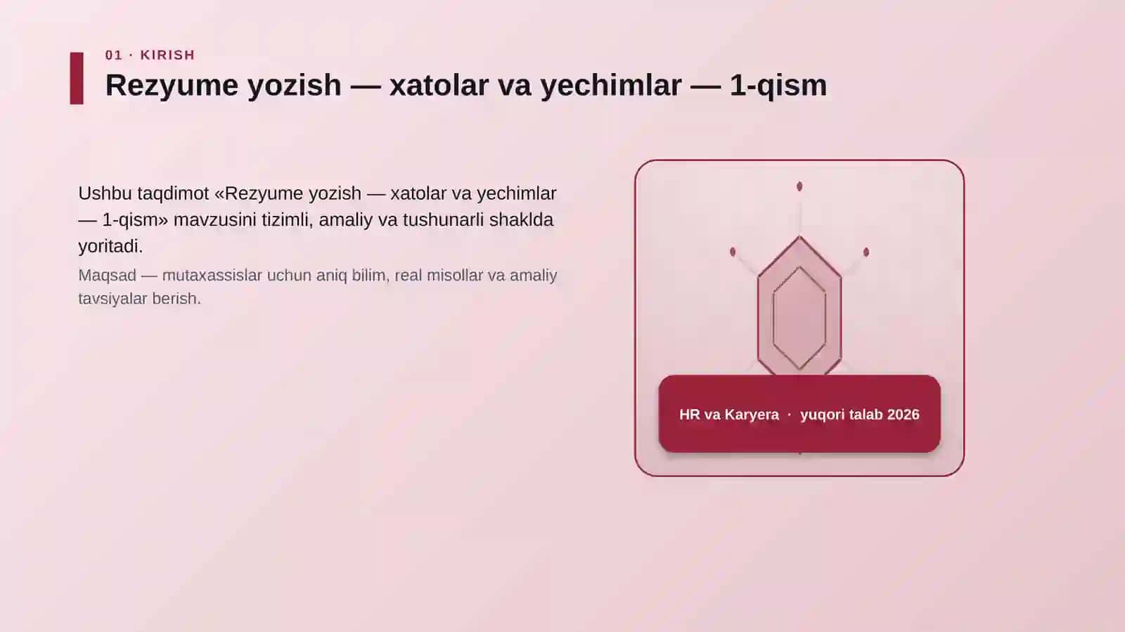 Rezyume yozish — xatolar va yechimlar — 1-qism 3