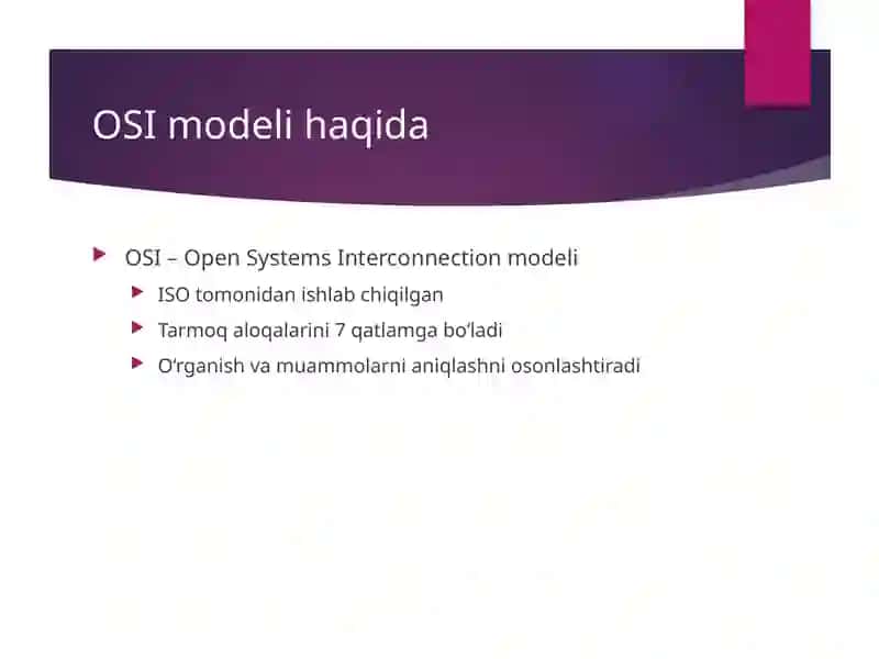 OSI modeli qatlamlari 3