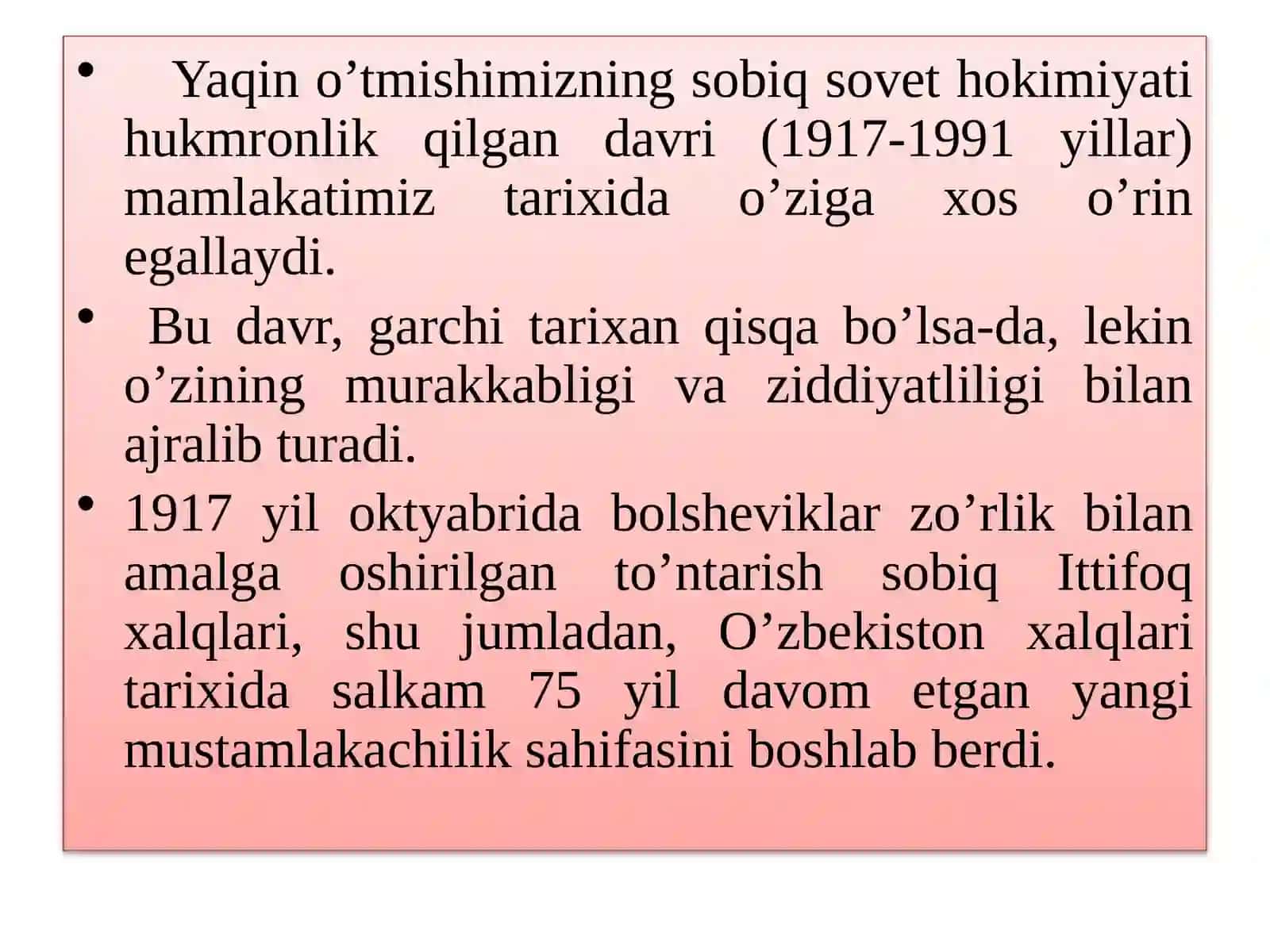 O’zbekistonning XX asr tarixiga oid manbalar 3