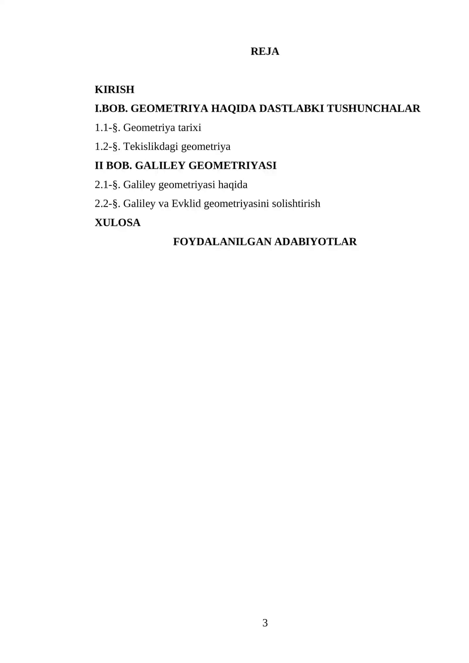 Galiley geometriyasi 3