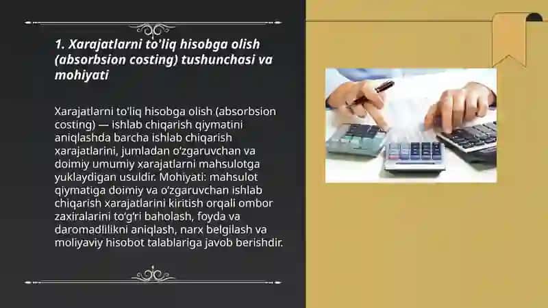 Absorbsion costing 3