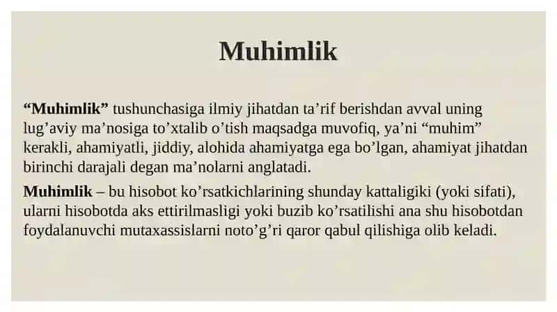 AUDITORLIK TEKSHIRUVIDA MUHIMLIK VA RISK 3