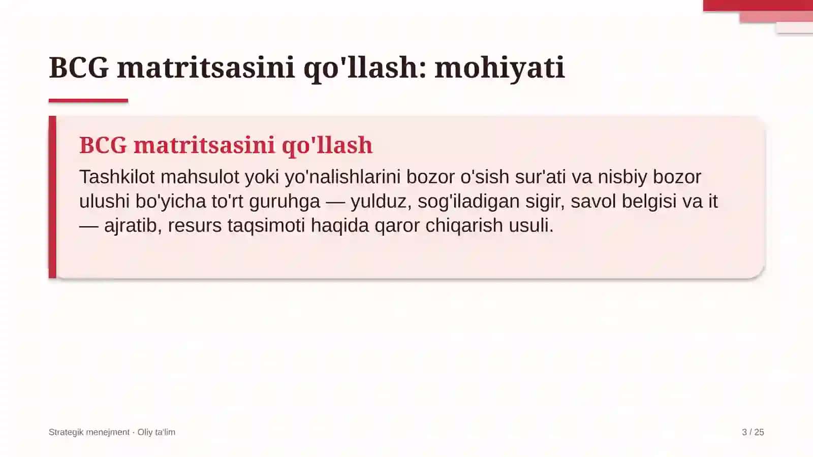 xususiy bog'chalarda bcg matritsasini qo'llash 4354 3